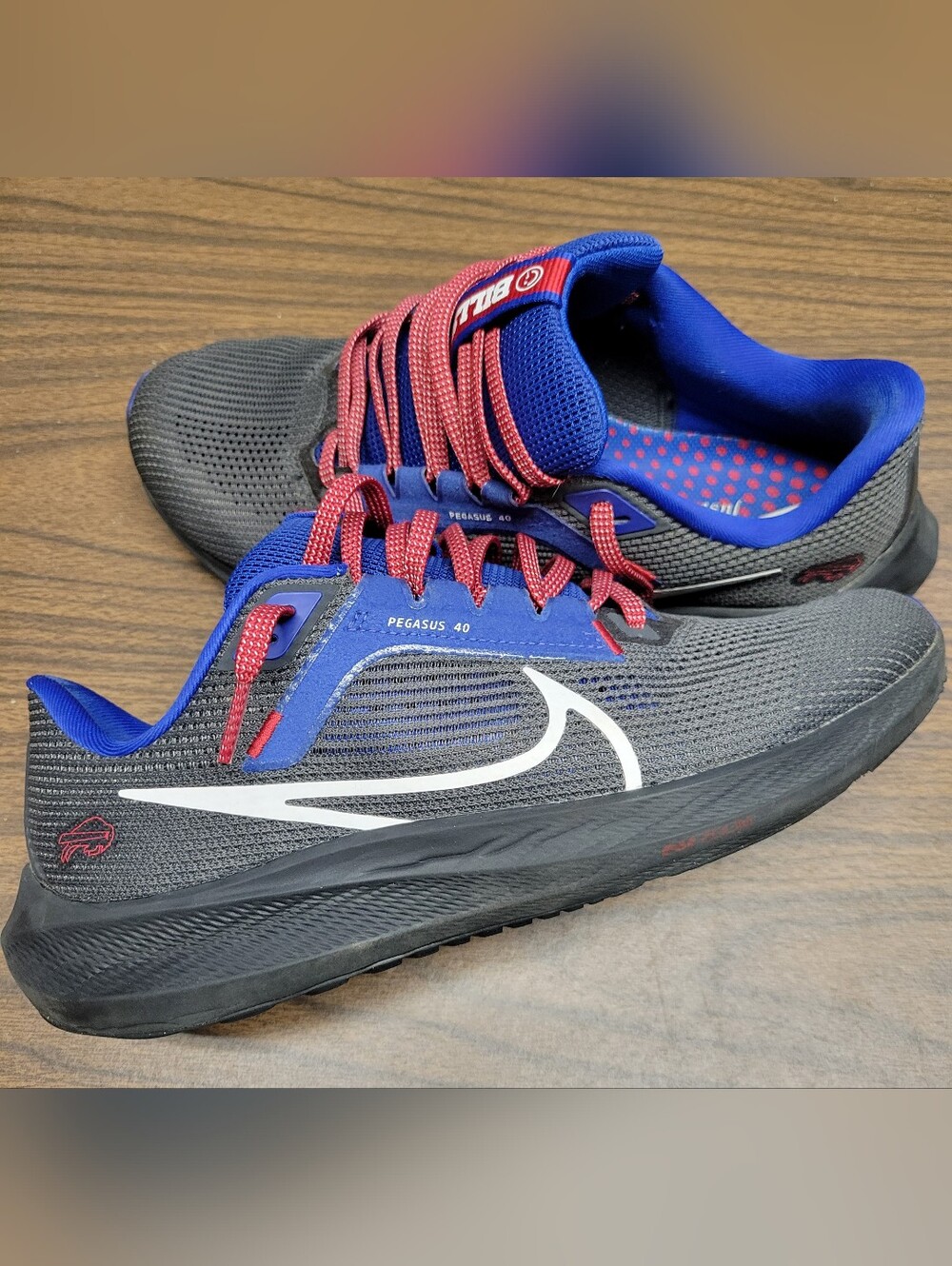 Unisex Nike Anthracite Buffalo Bills Zoom Pegasus 40 Sneakers